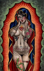 Virgin Mary tattoo by Amy Duncan